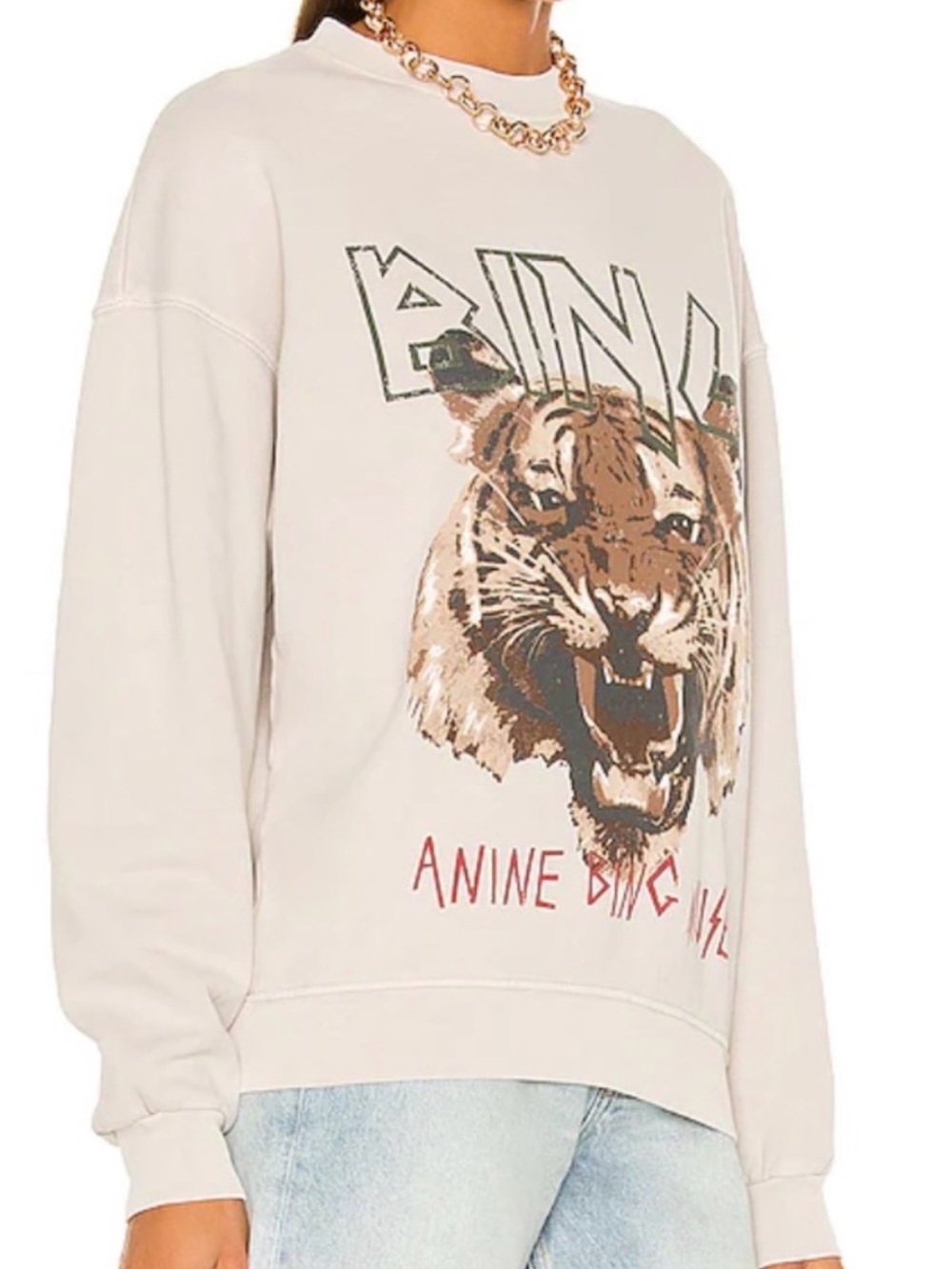Anine Bing muse sweatshirt M/L excellent tiger graphic
